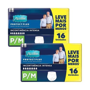 Imagem de Kit 2 und Fralda Ger Plenitud Protect Plus Mega P/m 16 und