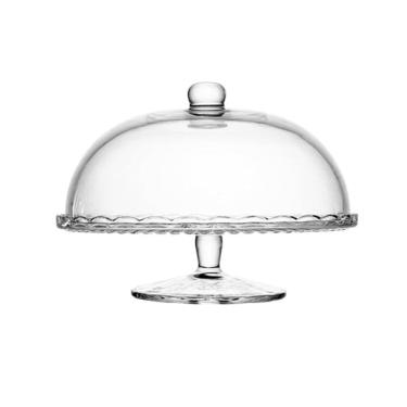 Imagem de Prato Bolo com Pé de Vidro e Tampa Bangkok 29x21cm WOLFF