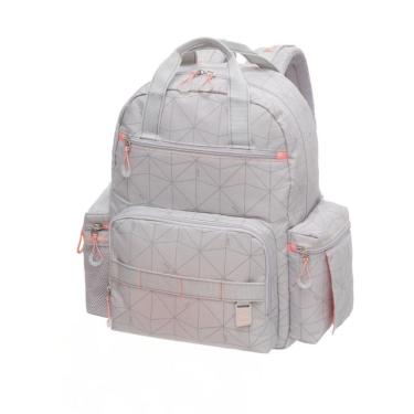 Imagem de Mochila Maternidade Bolsa Impermeável Trocador Portátil Bolso Térmico para Bebês Menino Menina Unisex Cinza