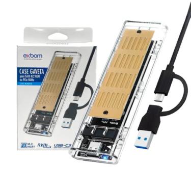 Imagem de Exbom Case Externo para SSD M2 NGFF e NVMe - 1TB - Unidade de estado sólido - Disco rígido externo - M.2 - USB 3.1 e 3.0 - Dissipador de Calor em Liga Alumínio