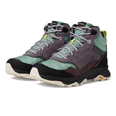 Imagem de Merrell Tênis feminino Speed Solo Mid WP – membrana impermeável com abas de puxar, tênis robusto estilo urbano, Jade, 6.5