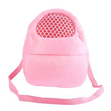 Imagem de Bolsa de transporte para animais de estimação, bolsa de chá, hamster, rato, mochila de transporte para animais de estimação, xícara de chá, bolsa de viagem ao ar livre, mochila (rosa)