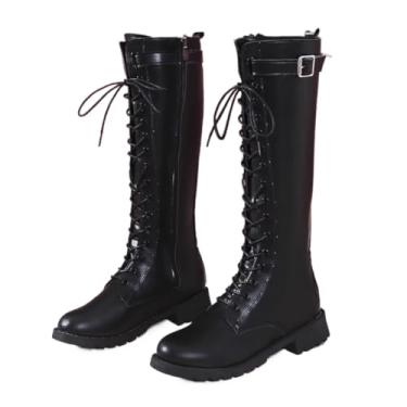 Imagem de COSGOGO Futaba Sakura Botas Cosplay Sapatos de Salto Alto Preto Cos Halloween Feminino Personalizado Anime, Salto C-3 cm, 34