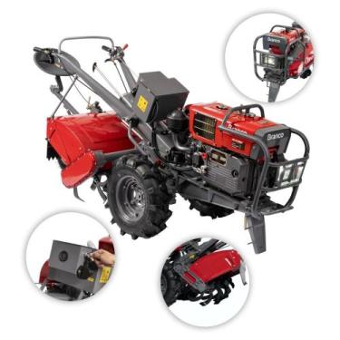 Imagem de Microtrator Diesel Branco BTD18.0E1000 17,4HP Partida Elétrica Com Rot