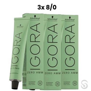 Imagem de Igora Zero Amm 3x8/0 Louro Claro 60 ml - Schwarzkopf, UNICA