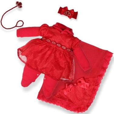Imagem de Saída De Maternidade Luxo Princesa Bordado Tule Menina - BEBE MALUCO, 