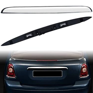Imagem de Maçaneta cromada para porta porta-malas traseira com lâmpada, puxador de porta traseira compatível com veículo BMW 2005-2015 Mini Cooper série R56 R57, substitui #51132753603 - Alça de liberação da