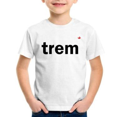 Imagem de Camiseta Infantil Trem - Foca na Moda, Branco, 14
