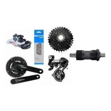 Imagem de Kit Relação Shimano 24v Altus Index Pedivela Cambios Central