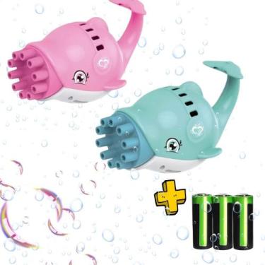 Imagem de Super Golfinho Bolas Sabão Brinquedo Lança Bolhas Com PILHAS - Bolhas 