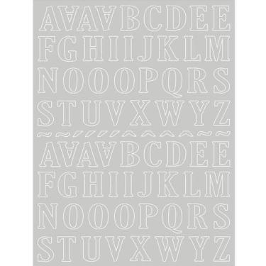 Imagem de Aplique Alfabeto LT - Papel Laminado - Prata 80 Letras - Litoarte