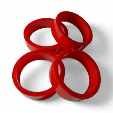 Imagem de 4 Pack of 1-1/2" Standard Size PerfectPlay Silicone Red Flipper Rings for Most Pinball Machines