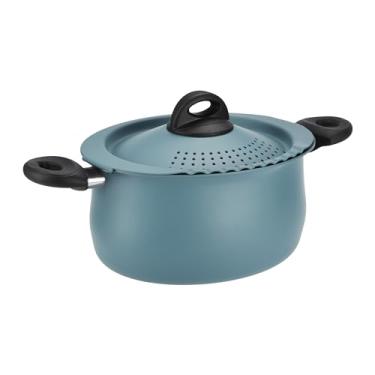 Imagem de Bialetti Taste of Italy Panela antiaderente para macarrão com tampa de coador, 14 litros, azul-petróleo