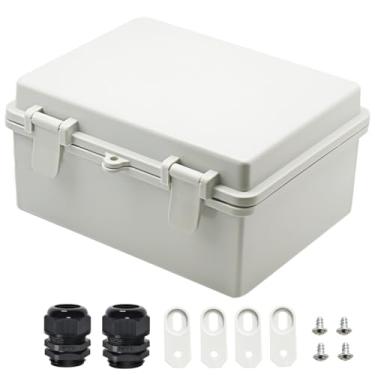Imagem de Caixa de junção Zulkit de plástico ABS à prova de poeira e impermeável IP65 caixas elétricas com casco articulado para projetos universais externos com trava 220 x 170 x 110 mm