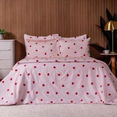 Imagem de Cobre Leito Colcha Queen Dupla face150f Algodão Essencial - Nathalia E