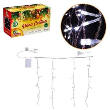 Imagem de Pisca Pisca Natalino Cascata Cortina 1,5m Branco com 100 Leds - Zein I