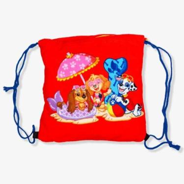 Imagem de Toalha de Praia 2 em 1 com Mochila Patrulha Canina - ZonaCriativa