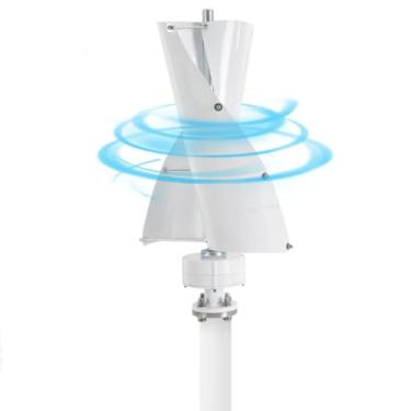 Imagem de Baixo ruído 1500W 12V 24V 48V Gerador de turbina eólica em espiral 2 lâminas com gerador de energia eólica do controlador para casa, iluminação de rua,12v
