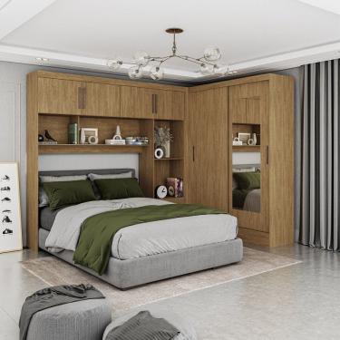 Imagem de Quarto Modulado Casal com Espelho 6 Portas Belém Carioca Móveis