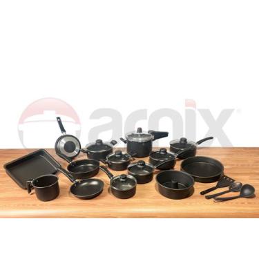Imagem de Conjunto de Panelas 17 peças com Panela de Pressão 4,5L Completo - Arn