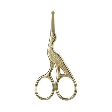 Imagem de Tesoura Profissional De Aço Inoxidável Para Cabelo Facial, Para Bigode