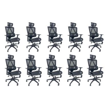 Imagem de Oficial Webshop - Kit 10 Cadeiras de Escritório Presidente Executiva Oficial Titan Preto