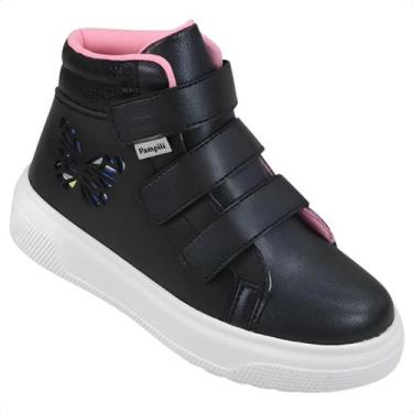 Imagem de Tênis Infantil Pampili Xp 24 Luz Led Borboletatiras Autocolantes Moder