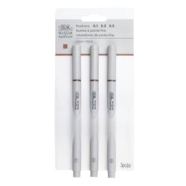 Imagem de CANETA FINELINER WINSOR & NEWTON C/3 SEPIA 0290109