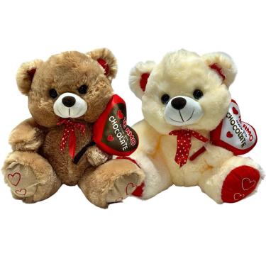 Imagem de Urso De Pelucia Coracao Te Amo Namorados Presente Romantico - 33cm