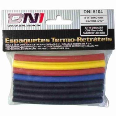 Imagem de Espaguete Termo Retrátil com 10 Peças 10mm Várias Cores - 5110 - DANI