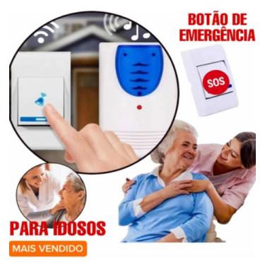 Imagem de Botão De Emergência Para Idosos Campainha S/ Fio Sos Cuidado - D-SHOPP