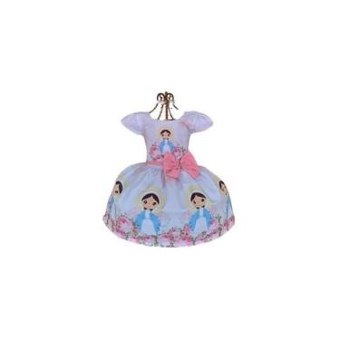 Imagem de Vestido Temático Infantil Nossa Senhora das Graças - Nalu_kids, 4, Ros