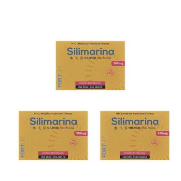 Imagem de Kit 3 Silimarina 300mg 60 Cápsulas - Fortlife