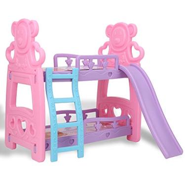 Imagem de Generic Cama de Casas de Boneca, Kit de Boneca DIY de, Decoração para Casa (Rainha Beliche)