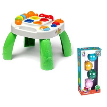 Imagem de Kit Mesa de Atividade Verde + Bolinhas Coloridos Soft Play Time Cotiplás 1996+2726