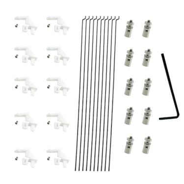 Imagem de 10PCS RC Airplane Nylon Control Horn with Clevis and Adjustable Pushrod Connector Linkage Stopper Z Style Steel Pushrod for RC Airplane Helicopter Boat DIY Model Aircraft Part (1.2x200mm Pushrod)