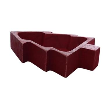 Imagem de DimyFew Bandeja de servir para árvore de Natal, fruteira, fácil de limpar, decoração para festa de Natal, prato de madeira para lanches, frutas secas, casa, Vermelho