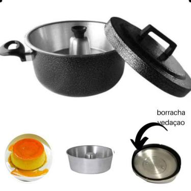 Imagem de Panela Pudinzeira De Pressão Para Pudim 3,70 L + Forma + Nf - Laredu