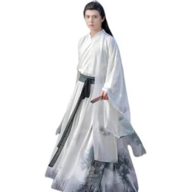 Imagem de Vestido Hanfu Aient Bordado Chinês Hanfu Traje Cosplay Masculino, Gray, S