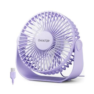 Imagem de Ventilador de mesa Gaiatop USB 90 Rotate 3 velocidades 4,8m/s roxo