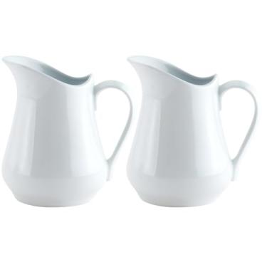 Imagem de HIC Creamer Pitcher with Handle, Fine White Porcelain, 8-Ounces, Set of 2