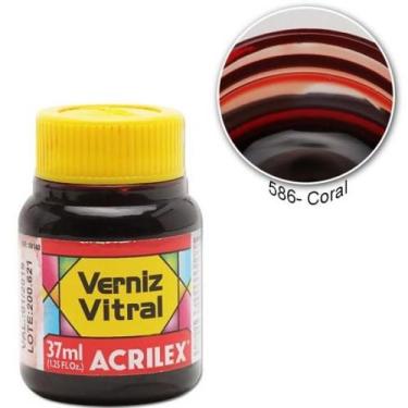Imagem de Verniz vitral 37ml coral 586-8140 - ACRILEX