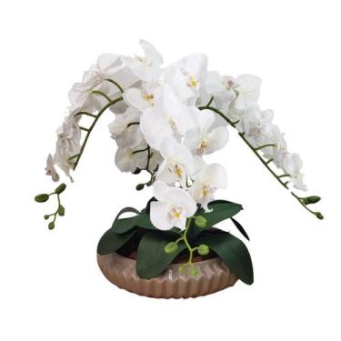 Imagem de Arranjo montado com 4 orquídeas flor artificial - Lua - La Caza Store