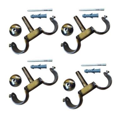 Imagem de Kit 4 suporte de cortina para teto e varão de 28/28mm - Gaks, Ouro vel