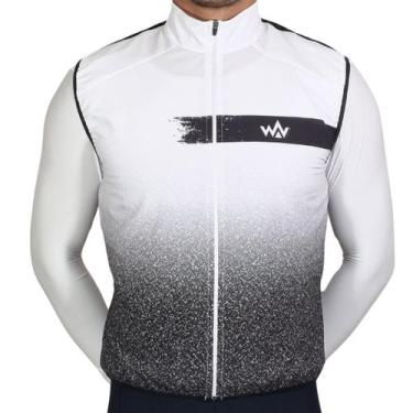 Imagem de Colete Corta-Vento Estampado Branco Degrade Unissex WV Team - WV TEAM 