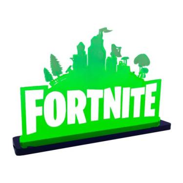 Imagem de Luminária Gamer Fortnite Cidade - Verde - MK Displays
