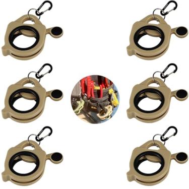 Imagem de CANAANIN Conjunto de suporte de abraçadeira com zíper, resistente, colorido, atualizado para cinto de ferramentas, organizado, forte, eficiente, eletricista, reutilizável, portátil, pacote com 6