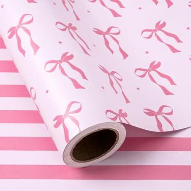 Imagem de Rolo de papel de embrulho WRAPAHOLIC Jumbo Reversível Rosa 30cm x 10m