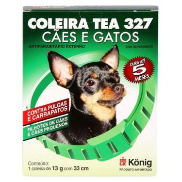 Imagem de Coleira Contra Pulgas e Carrapatos TEA 327 Cães Pequenos König 13g com