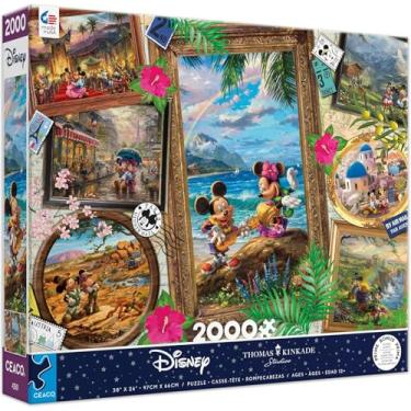 Imagem de Ceaco - Quebra-cabeça Thomas Kinkade - Disney - Colagem de viagem - 2000 peças